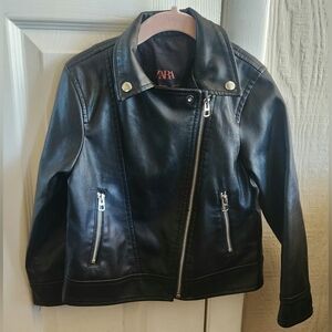 Zara Kids Black Biker Jacket